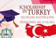 Scholarship in Turkey for İnternational Students
